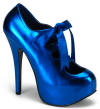 Bordello TEEZE Blue Metallic Burlesque Shoe
