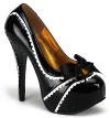 Bordello TEEZE Black Burlesque Shoe
