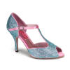 Bordello VIOLETTE  Turquiose Burlesque Shoe