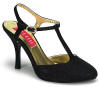 Bordello VIOLETTE Black Mini Glitter Burlesque Shoe